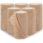 BEVTEE Self Adhesive Bandage Wrap 6 Pack front view medical grade compression tape