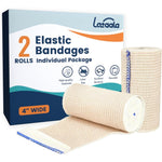 Lataala Premium Elastic Bandage Wrap front view of 2 pack set.