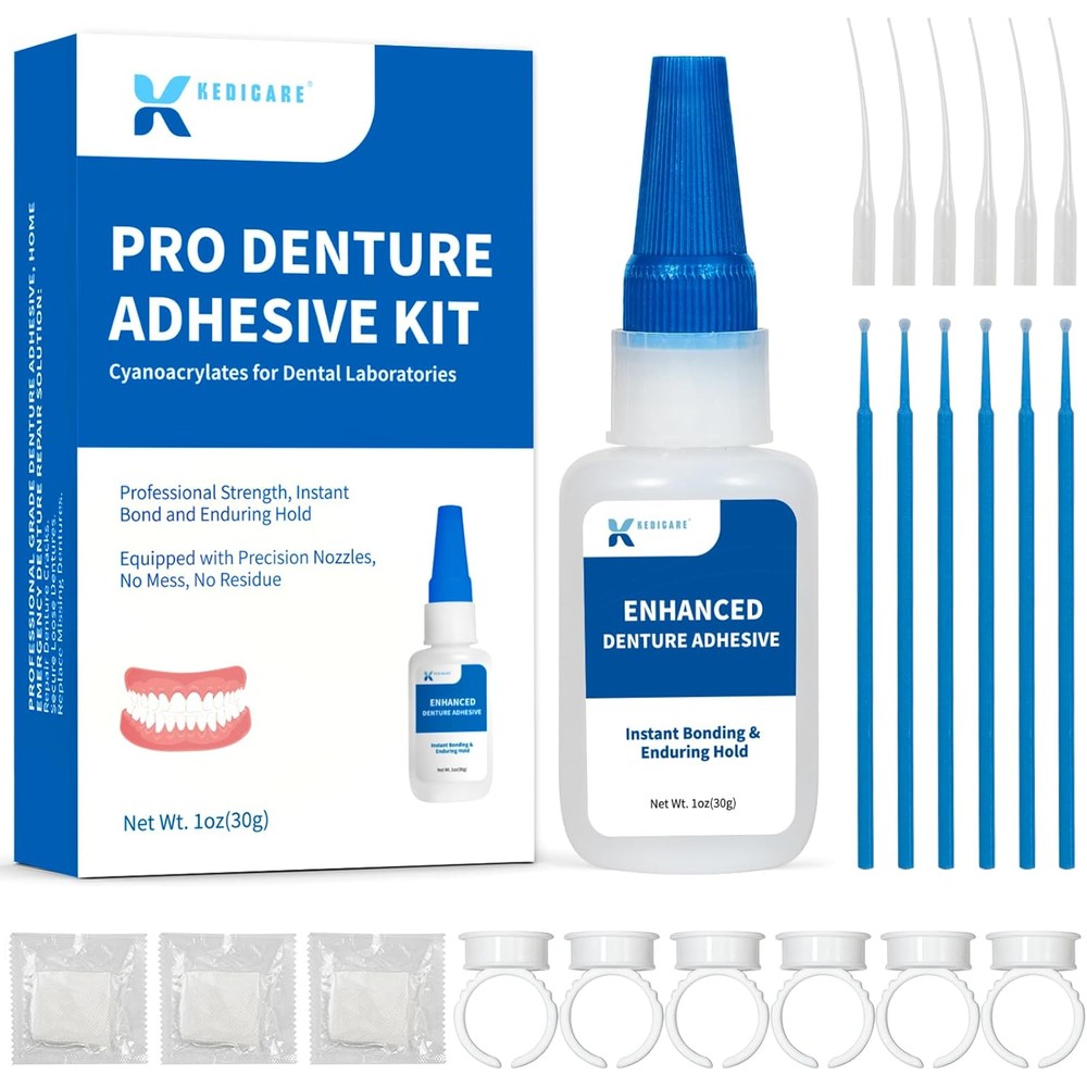 Kedicare Dental Lab Denture Repair Kit front view for emergency tooth fix