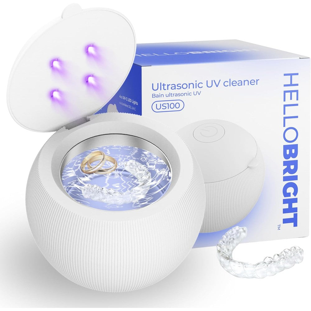 Ultrasonic Retainer Cleaner, UV Cleaner for Invisalign, Night Guard, Mouth Guard, Jewelry - Retainer Cleaning Machine