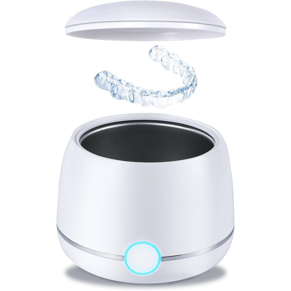 Ultrasonic Cleaner Machine, Rapid Retainer Nightguards Denture Bath and Brush Cleaning (46kHz, 24W)
