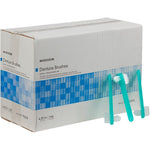 McKesson denture brushes 144 count box front view showing authentic imported healthcare packaging.