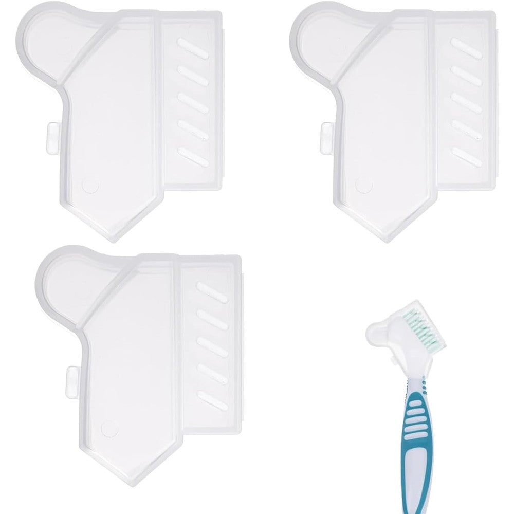 Chyxqh denture brush cover set front view showing ventilated design