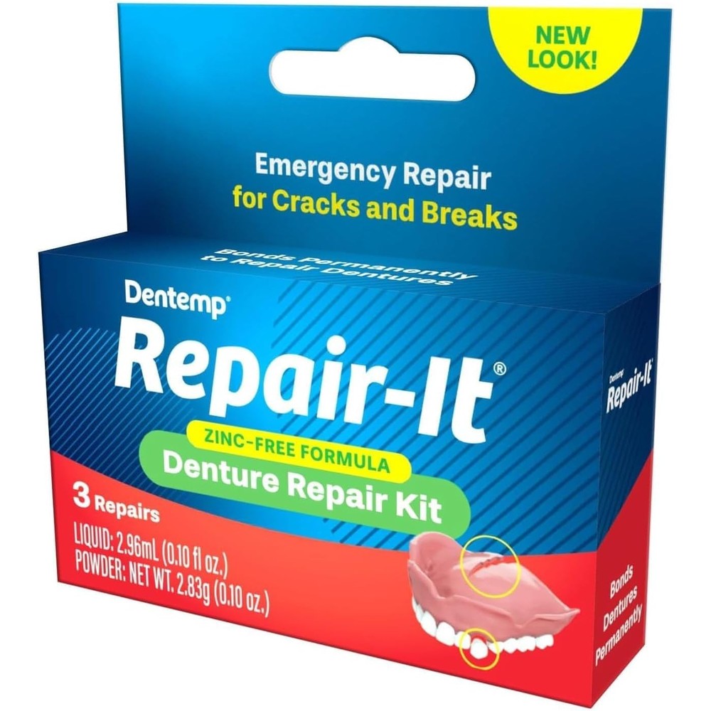 Dentemp Repair-It Denture Repair Kit front packaging view