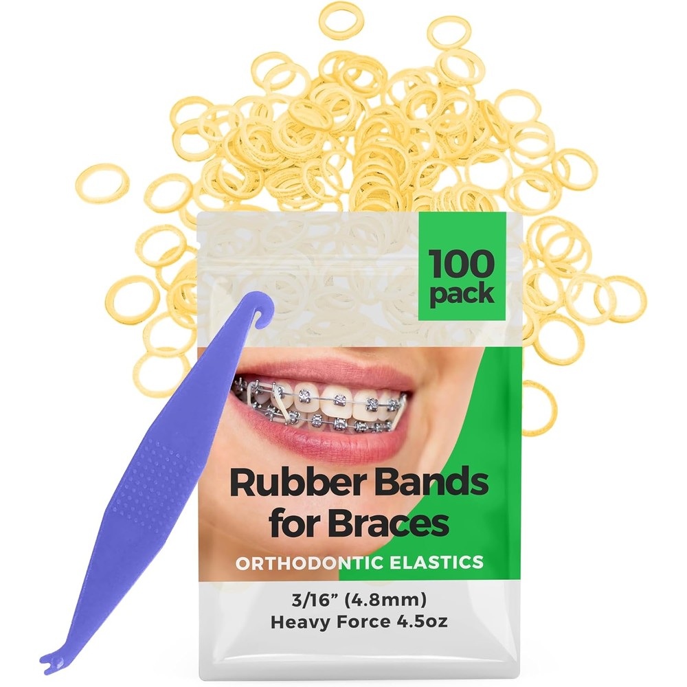 Prairie Horse Supply orthodontic rubber bands front view for dental alignment.