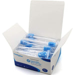 Wellgler Disposable Oral Care Swabs front view 50 count blue pack for mouth cleaning.