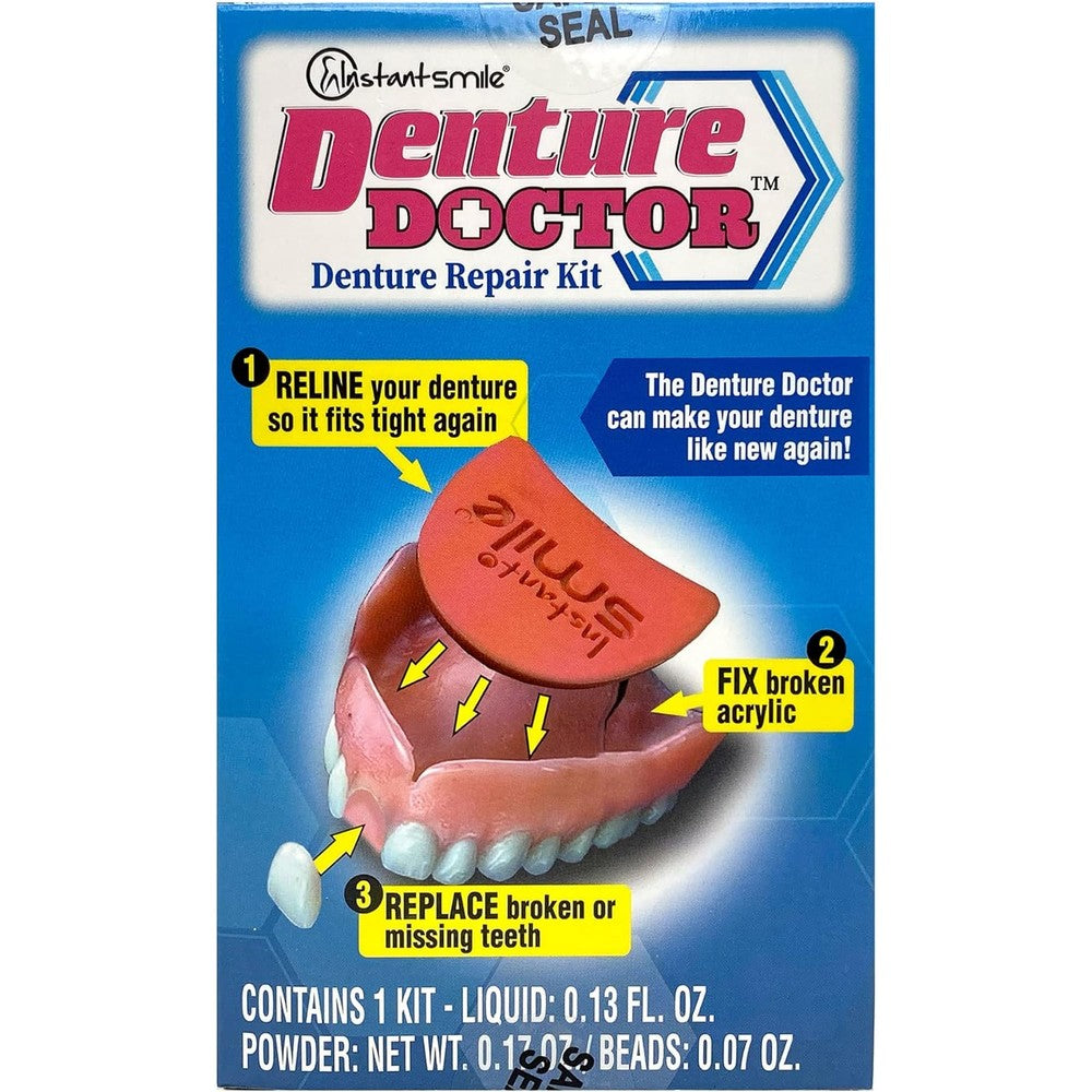 Instant Smile Denture Doctor repair kit front view for broken teeth