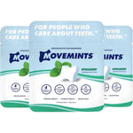 Movemints Clear Aligner Mints three pack front view for orthodontic tray seating.