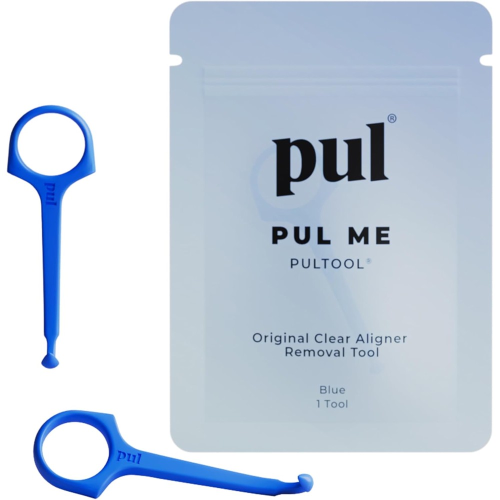 The Pultool Pack of 2 Blue Aligner Removal Tools front view for Invisalign.