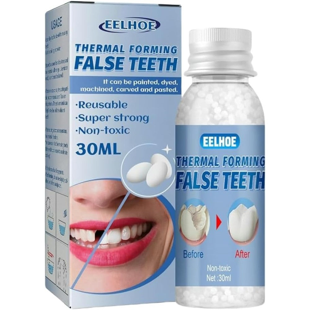 Dental restoration kit, temporary tooth replacement kit, mouldable dentures for instant and confident smiles, with tools, denture fillers, suitable for Halloween horror themed party makeup