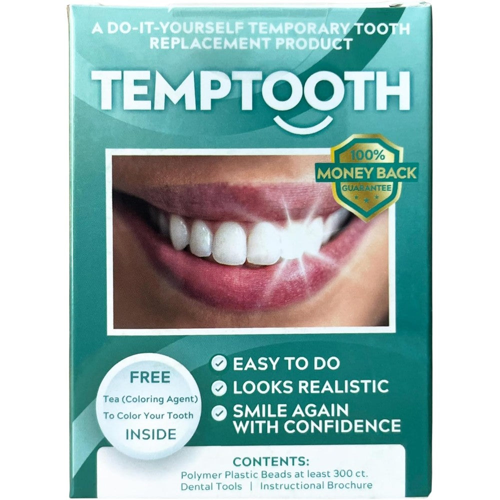 Temptooth temporary tooth replacement kit front view packaging