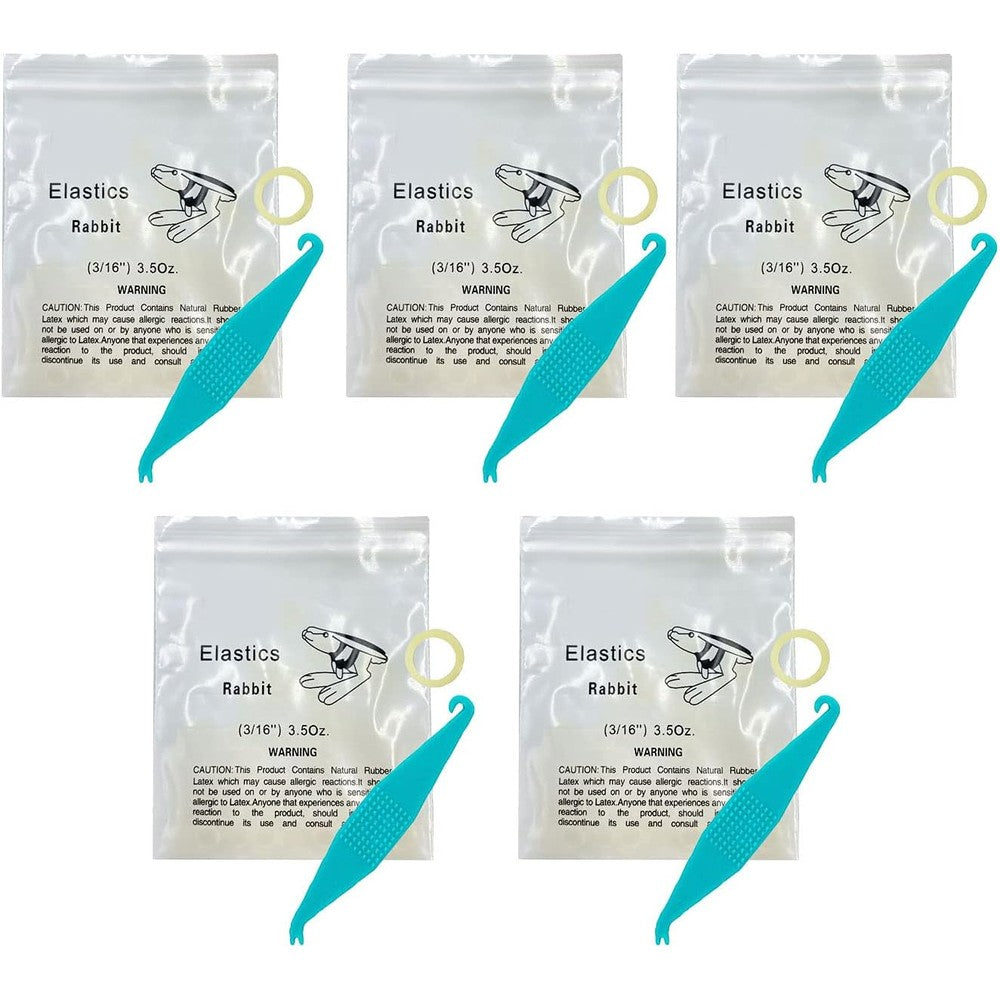 Hrasy 3/16 inch orthodontic elastic rubber bands pack with blue placers