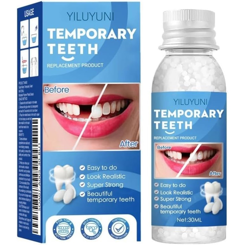 Yiluyuni temporary teeth repair beads container front view