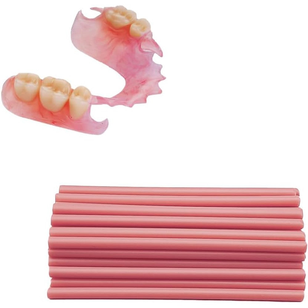 Gum Material - for Repairing Missing Teeth and Smile Improvement. Parts of Partial or Full Dentures