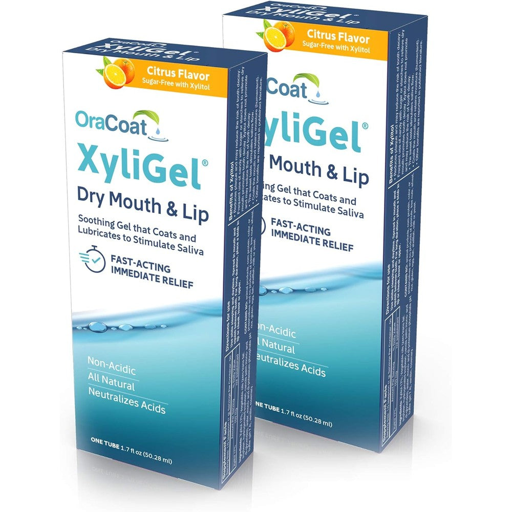 OraCoat XyliGel 2 Pack front view for dry mouth relief.