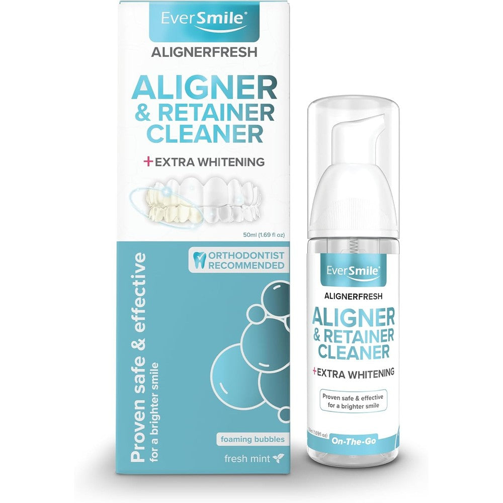 EverSmile AlignerFresh Extra Whitening Foam 50ml front view bottle