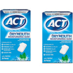 ACT Dry Mouth Moisturizing Gum Soothing Mint front packaging view