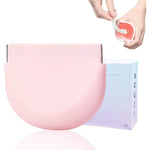 Onbuwws pink silicone retainer case with attached lanyard front view