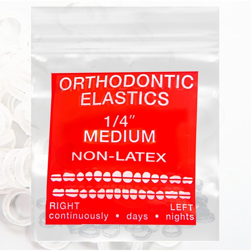 La Miere clear non latex orthodontic elastic bands front package view medical grade dental elastics