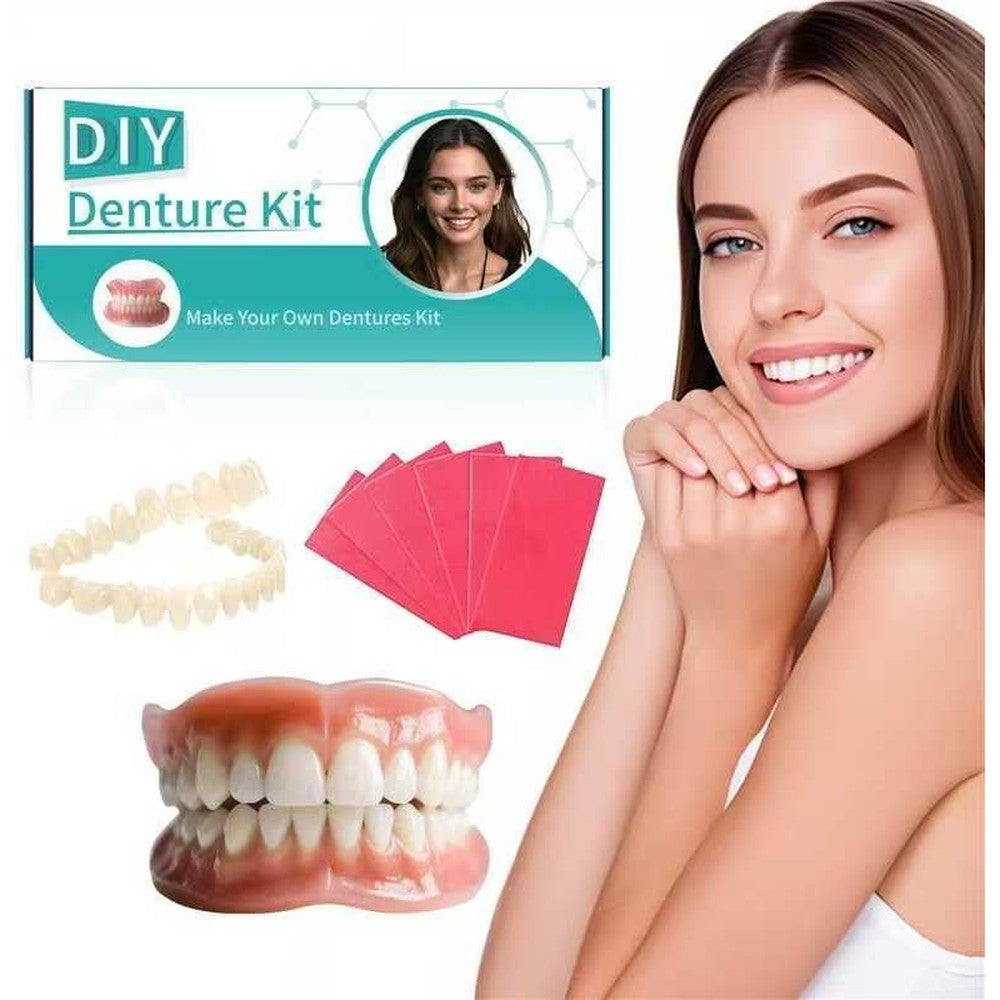 Dentures DIY Kit, Create Your Perfect Smile at Home: DIY Denture Fake Teeth Kit - Easy, Affordable, and Customizable Denture Solution-XX07