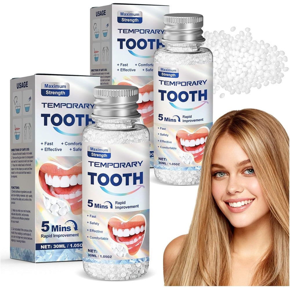 Tooth Repair Kit，Moldable Beads for Instant Teeth Fix & Confidence Boost-2PCS