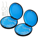 HEMILAB 2 Pack Retainer Case front view showing the sleek black exterior and premium magnetic closure design.