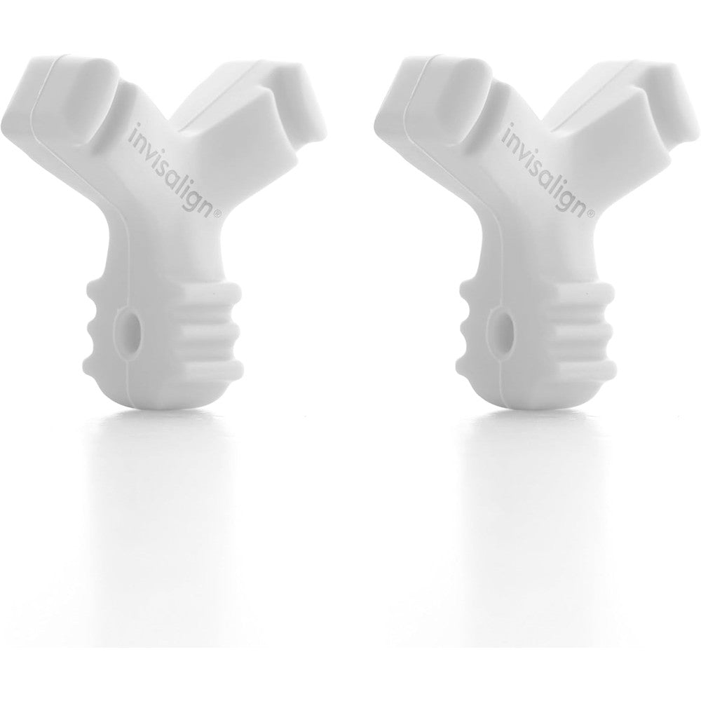 Invisalign Munchies EPS aligner tray seaters front view for perfect smile tracking.