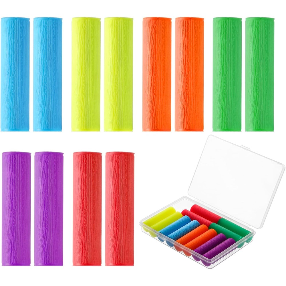 Maoerdental 12-piece aligner chew set front view showing mixed colors for orthodontic tray seating.