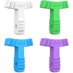NFETLLD Orthodontic Aligner Chewies front view showing four multi-colored medical-grade silicone tray seaters.