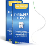 Houselog 3-in-1 dental floss threaders 160 count box front view