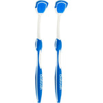 DenTek Orabrush tongue scraper 2 count pack front view for fresh breath.