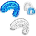 Coolrunner Double Braces Mouth Guard blue and transparent front view for orthodontic protection.