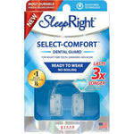 SleepRight Select-Comfort Dental Guard front view of the adjustable mouth guard and storage case.