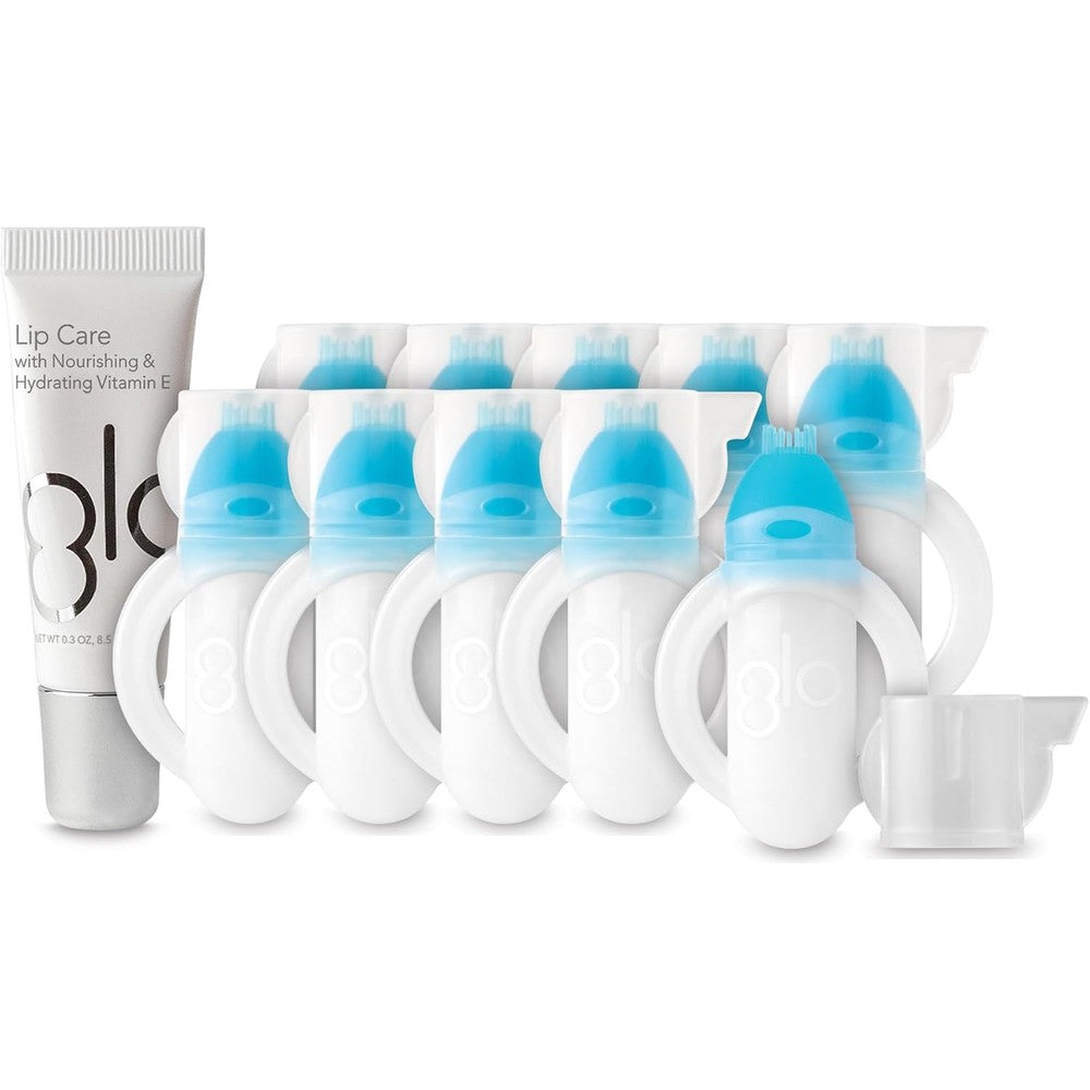 GLO Science Teeth Whitening Gel front view of premium packaging showing ten treatment vials