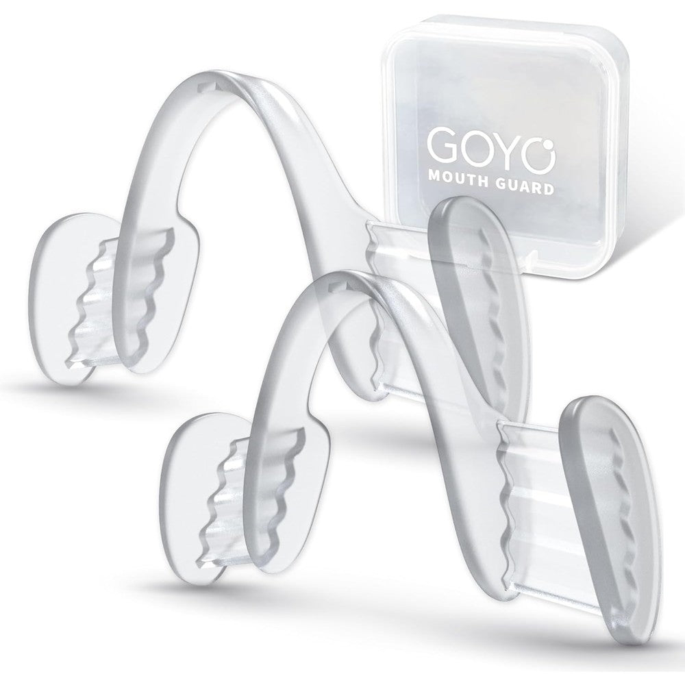Mouth Guard for Grinding and Clenching Teeth at Night, Sleep Night Guard, Grinding Protection, Clenching Protection, Teeth Bruxism Mouth Piece with Travel Hygiene Case (2set) (1set)