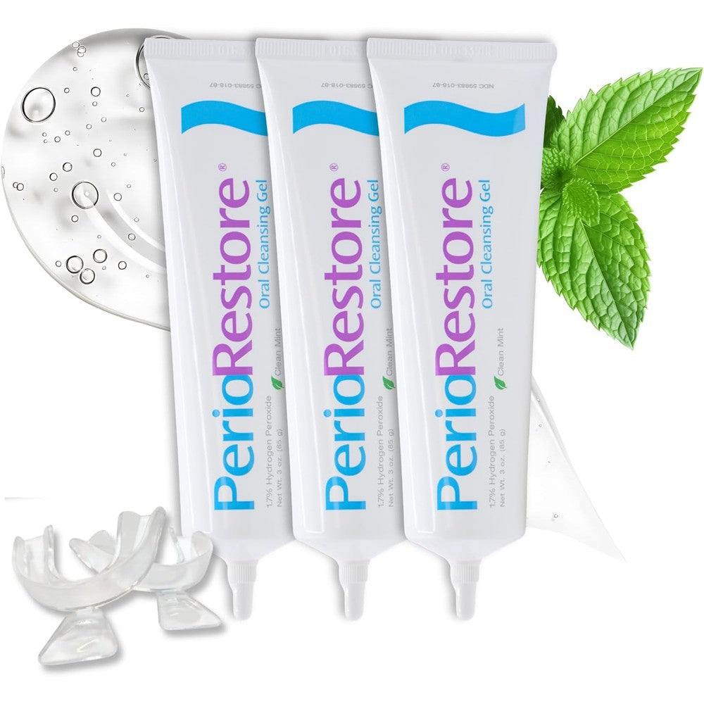Rotadent Procare Perio Restore Gel 3 Pack front packaging view showing clinical oral treatment tubes.
