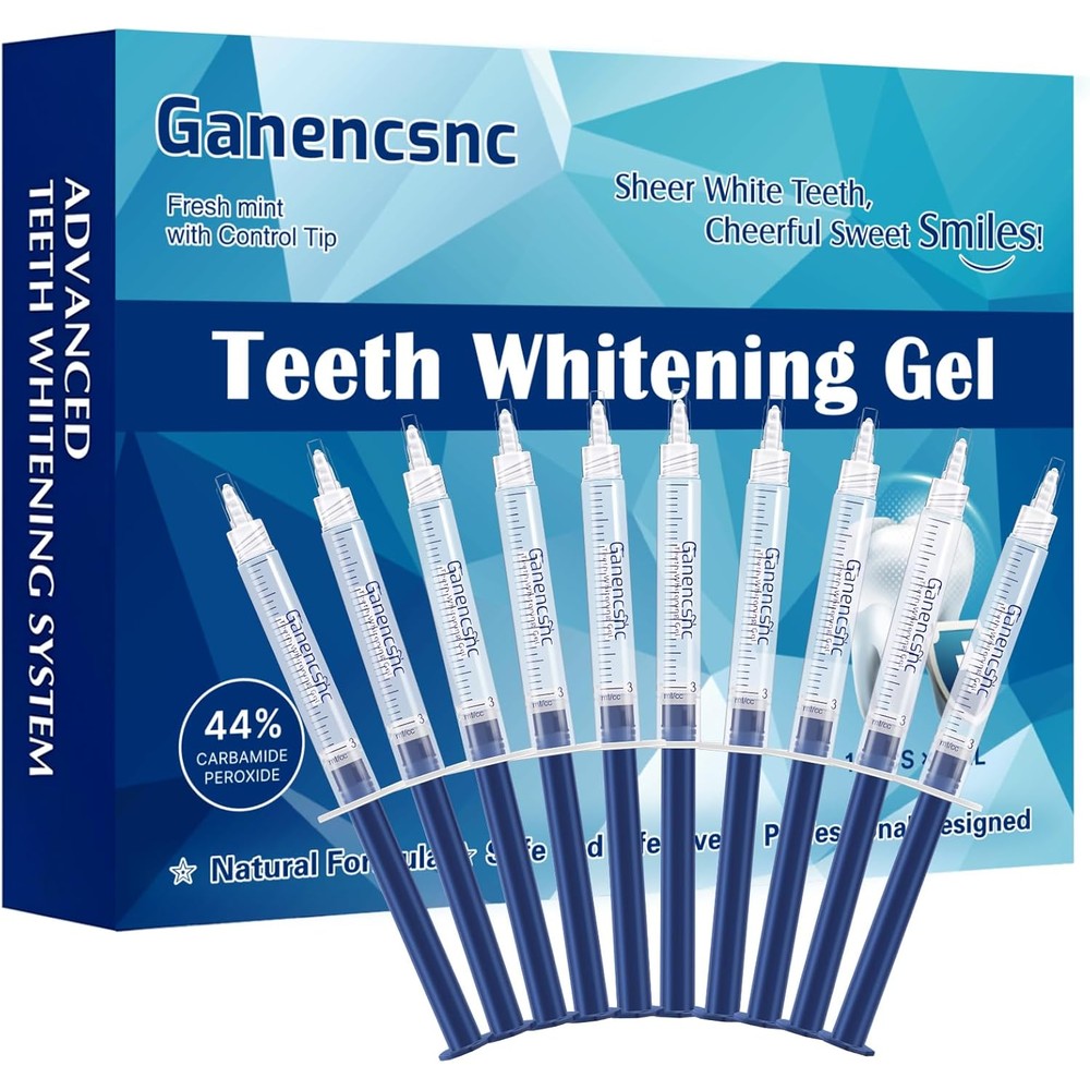 Ganencsnc teeth whitening gel refills 10 pack front view