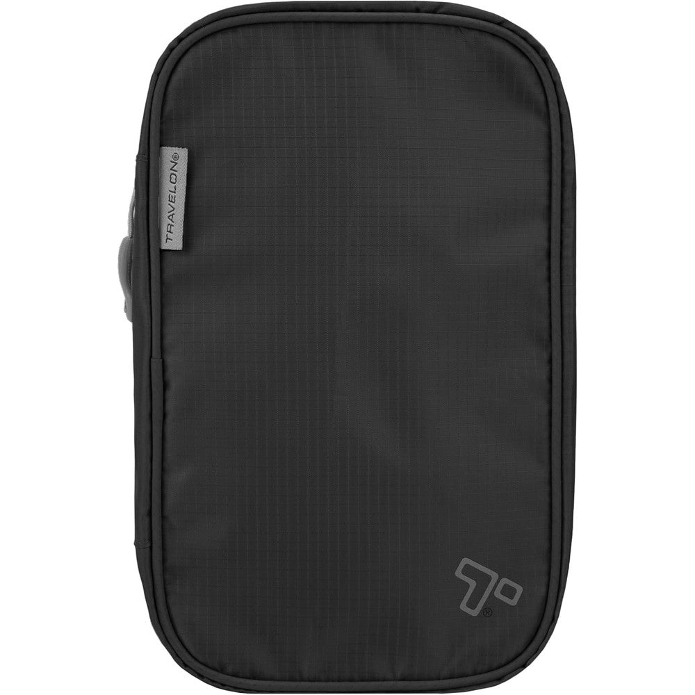 Travelon Compact Hanging Toiletry Kit in black front view