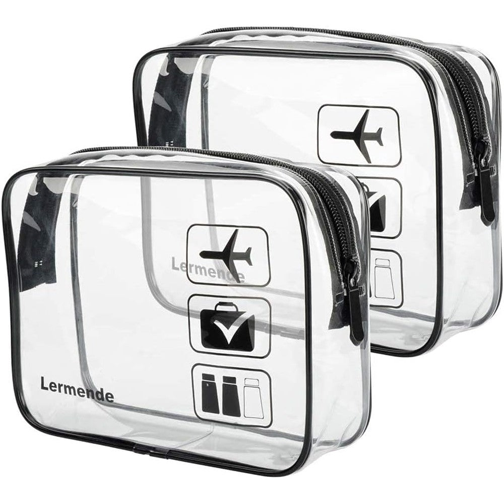Lermende Clear Toiletry Bag TSA Approved front view