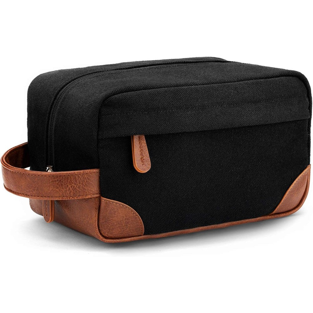 Vorspack hanging travel toiletry bag for men in black front view