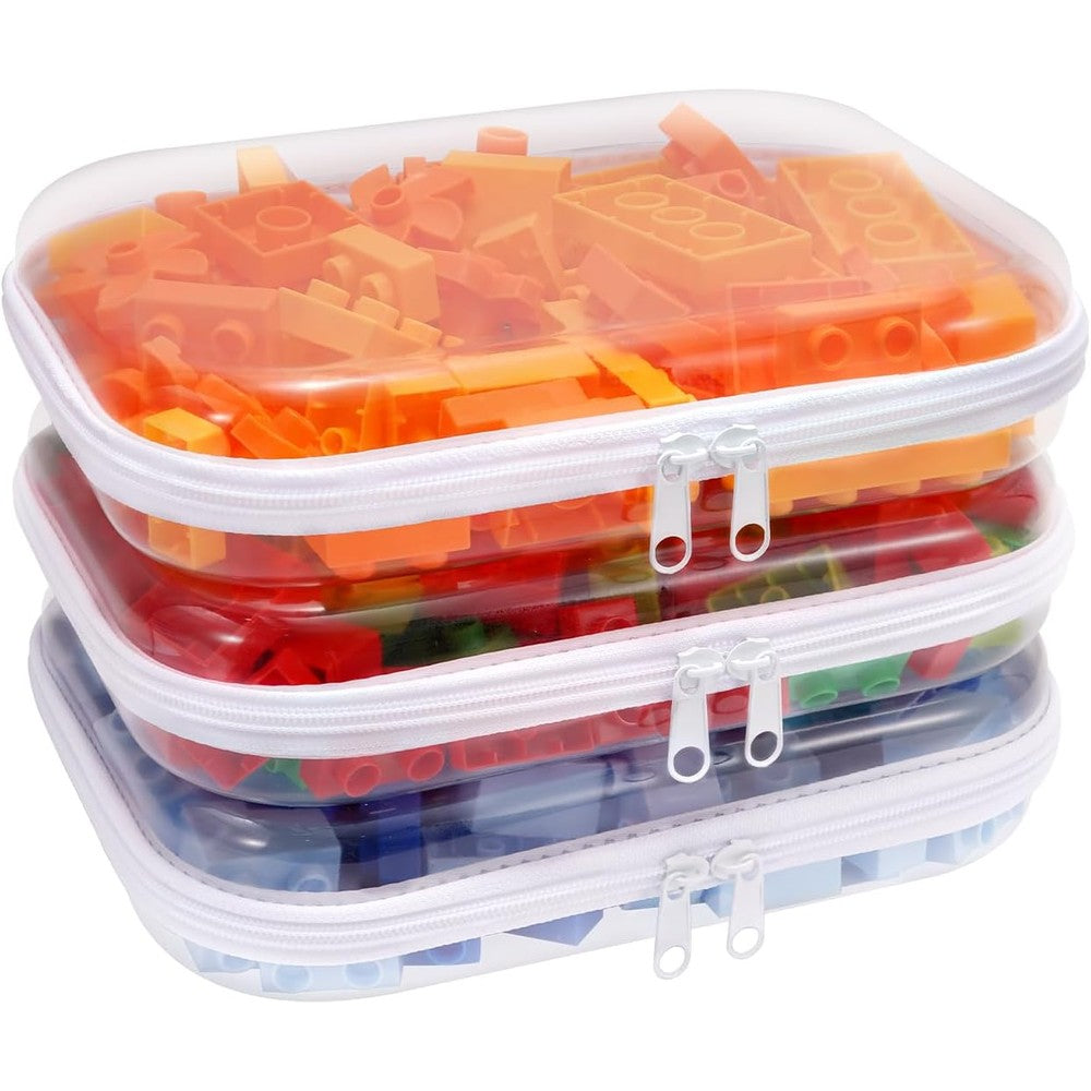SXS LACONIC clear hard plastic zipper case 3-piece set front view