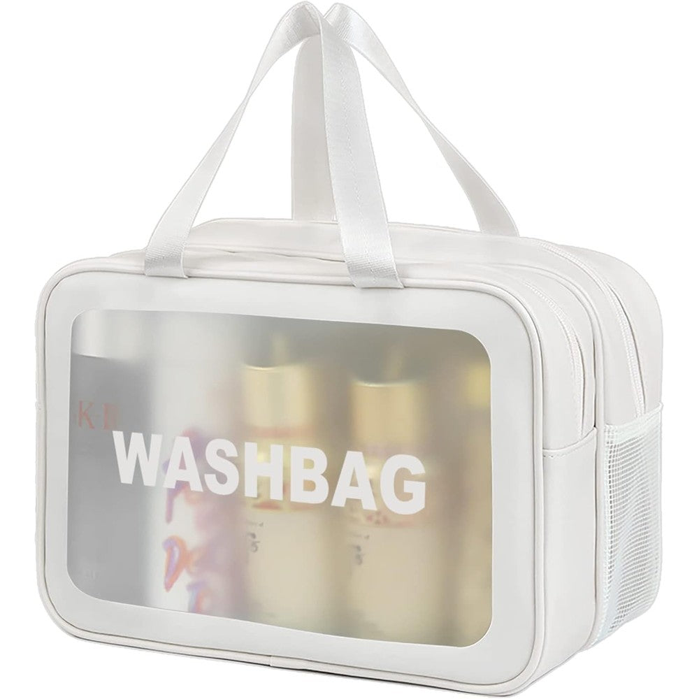 Dapower travel toiletry bag white XL front view