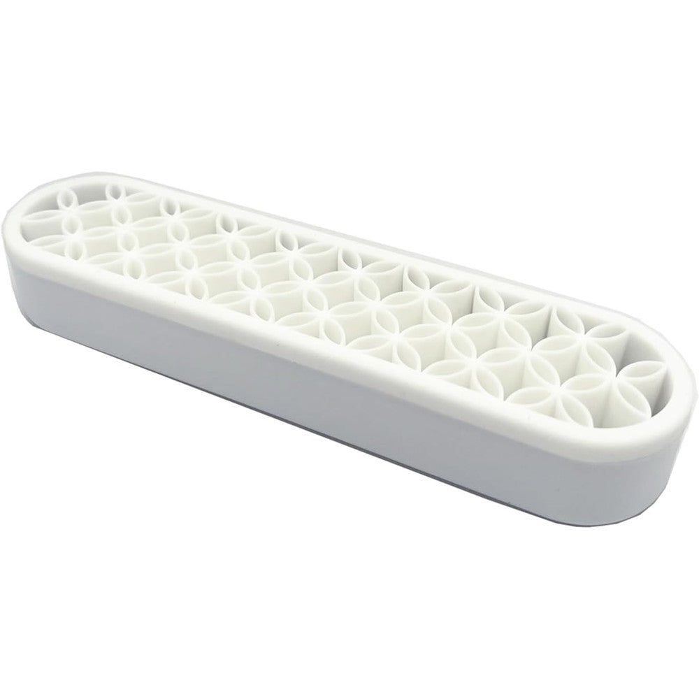 TANG SONG silicone makeup brush holder white front view tabletop vanity organizer