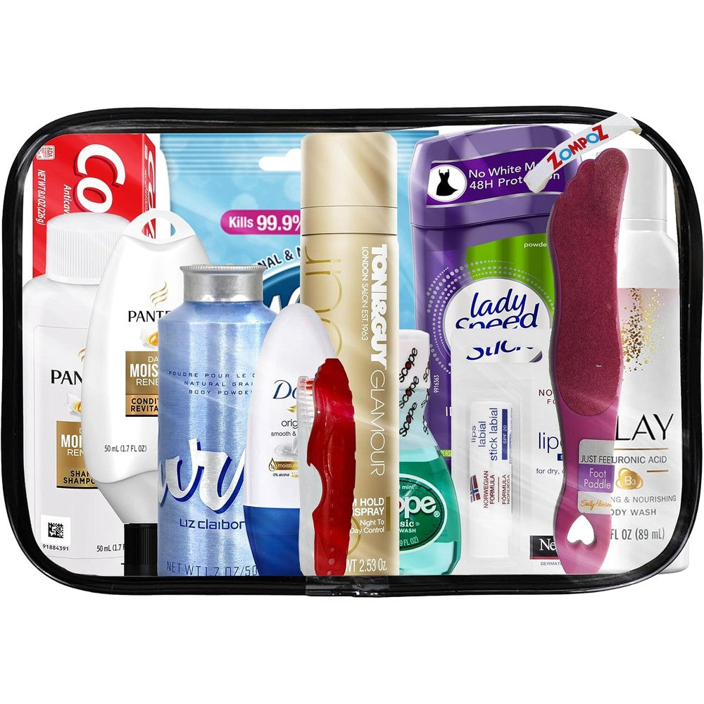 ZompoZ womens travel toiletry kit front view