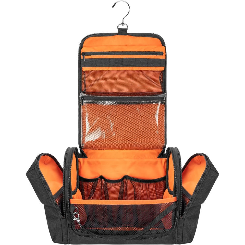 Prokva tactical toiletry travel bag for men in black front view