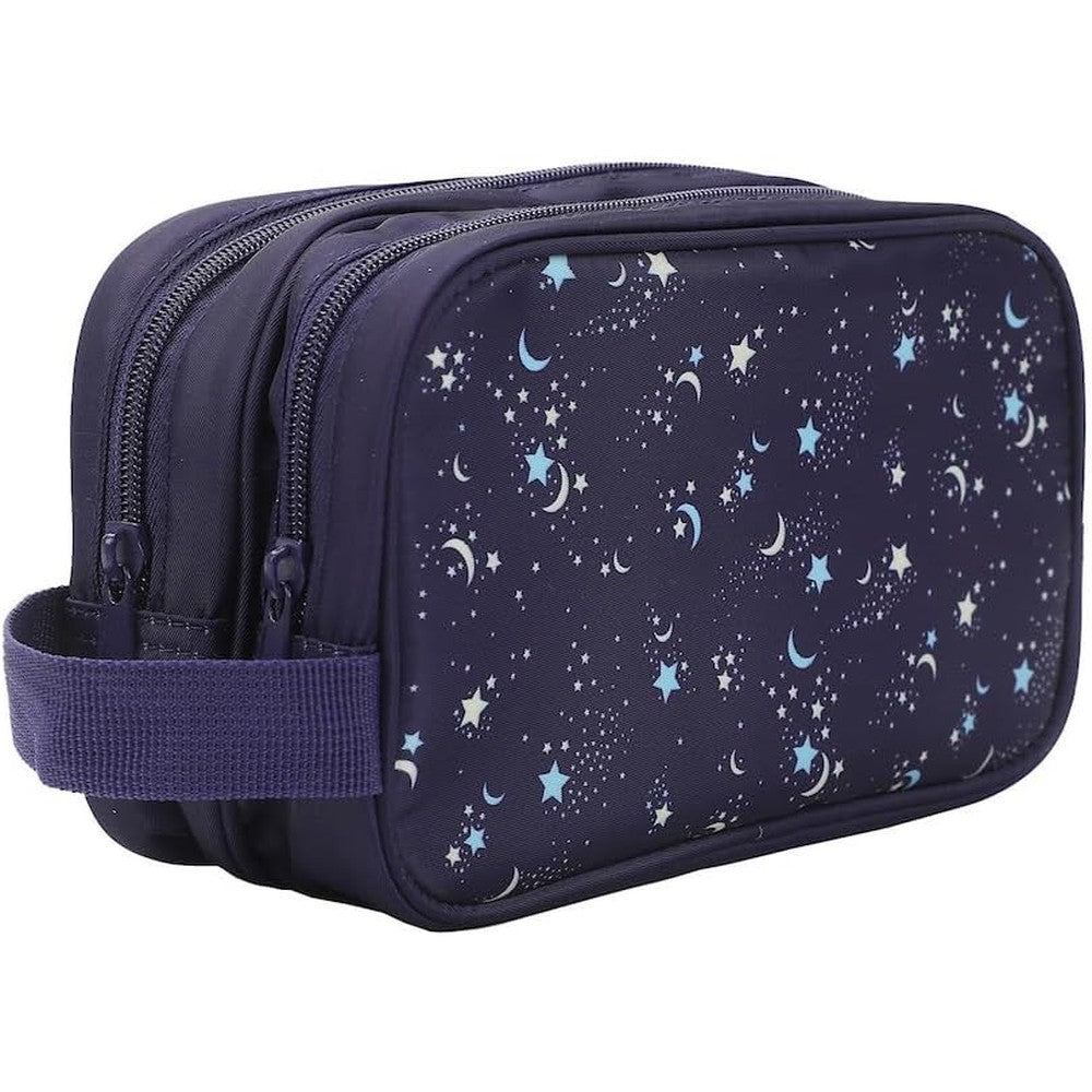 Bioworld Night Sky Dual Compartment Toiletry Cosmetic Kit front view