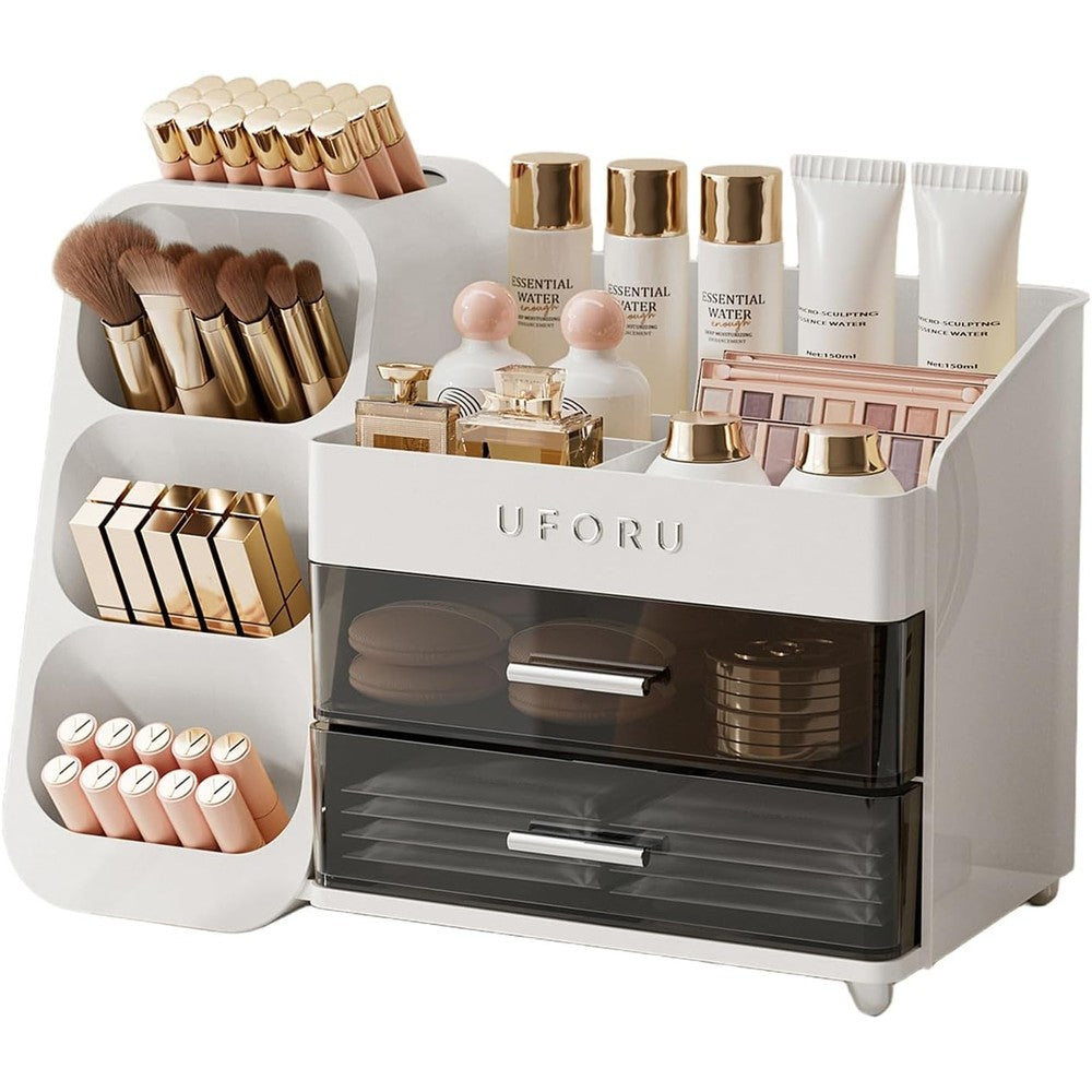 UFORU makeup organizer vanity cosmetic display case front view
