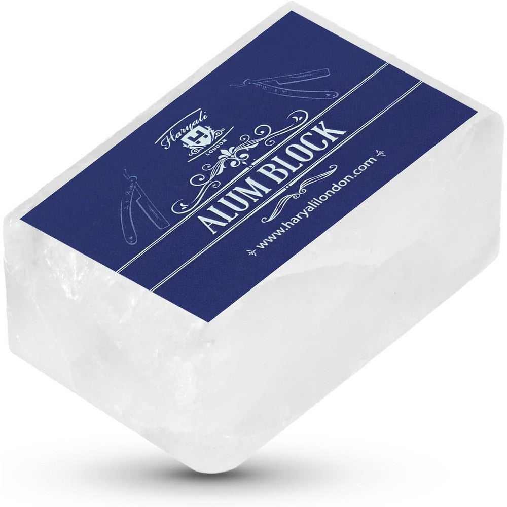 Haryali London Alum Block front view premium aftershave stone