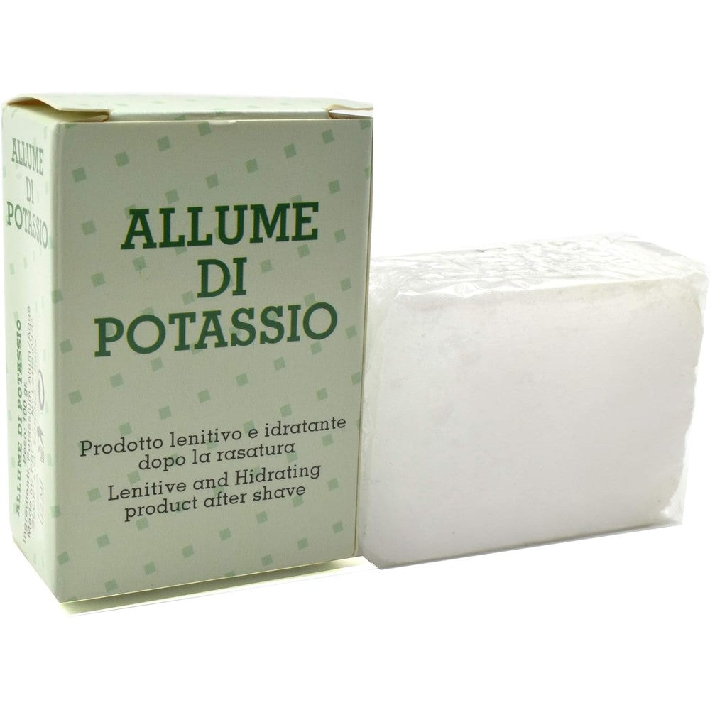 Cloe 3.2 Ounce Alum Block front view of authentic natural aftershave stone