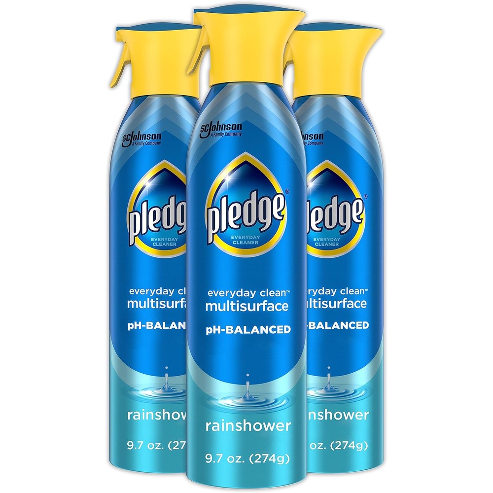 Pledge pH-balanced multisurface spray front view pack of three